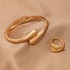 2/3Pcs Adjustable Rings Water Drop Torques Choker Necklace Punk Party Grunge Jewelry Set  Wedding