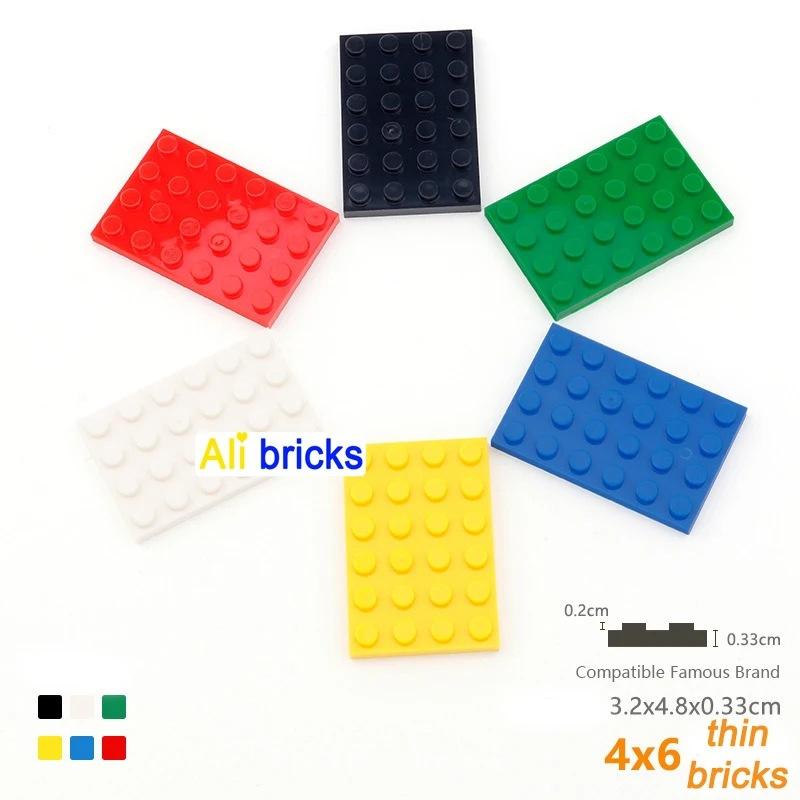 50g/15PCS 3032 Building Blocks Thin Figures Bricks 4x6 Dots 12Color Educational Creative Compatible With Brand Toys for Children