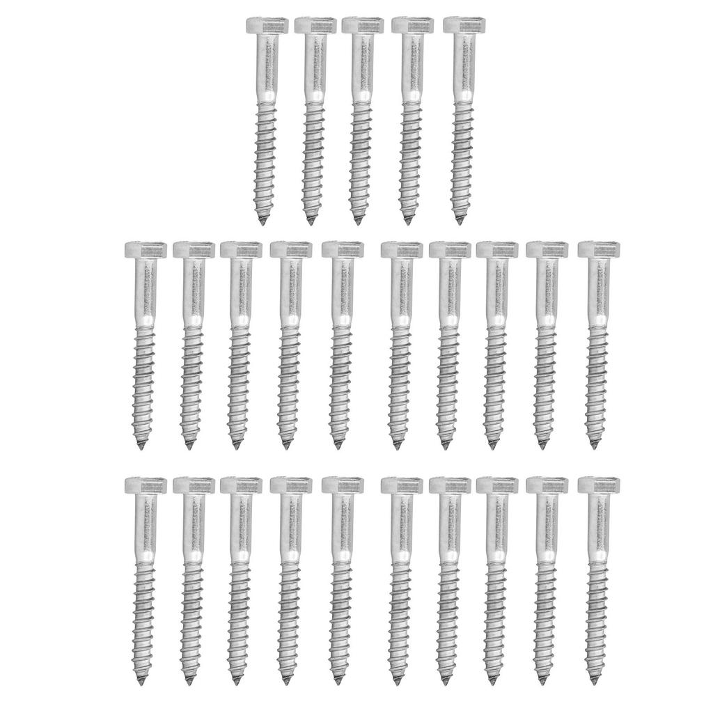304 Stainless Steel Half Thread Bolt Wood Hex Lag Screws Self Tapping Wood Coach Screw