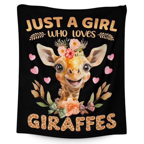 Cute Giraffe Print Blanket Soft And Convenient Nap Flannel Sheets Bedspread Blanket