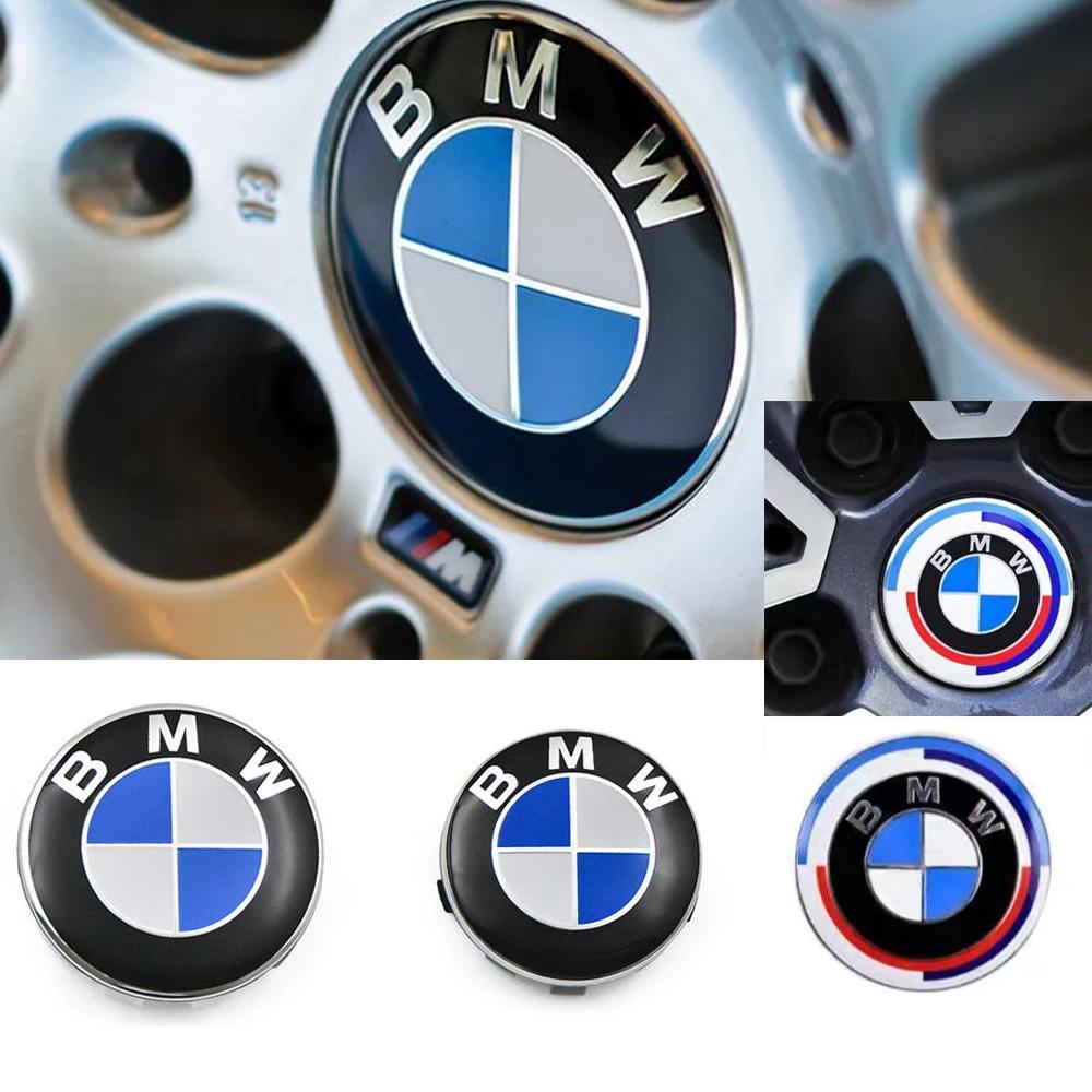 4 szt. Kołpaki środkowe kół BMW 68mm 56mm niebiesko-białe kołpaki na piasty do BMW E46 E90 E30 F10 F30 X5 X3 E39 F25 E60 E91 E87 Akcesoria do samochodów M