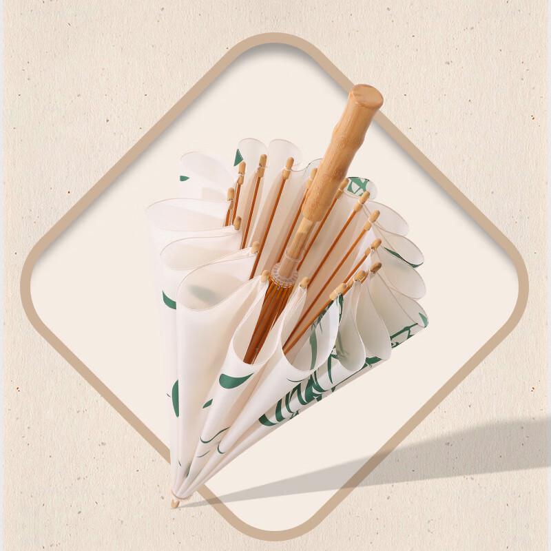 Chinese Style Retro Bamboo Handle Umbrella