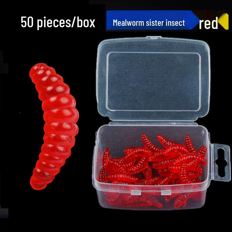 Fishing Lure: Soft Bait for Small Fish Like Qiaozui, Xiaoji, and Li Bread Red Worm Bait.