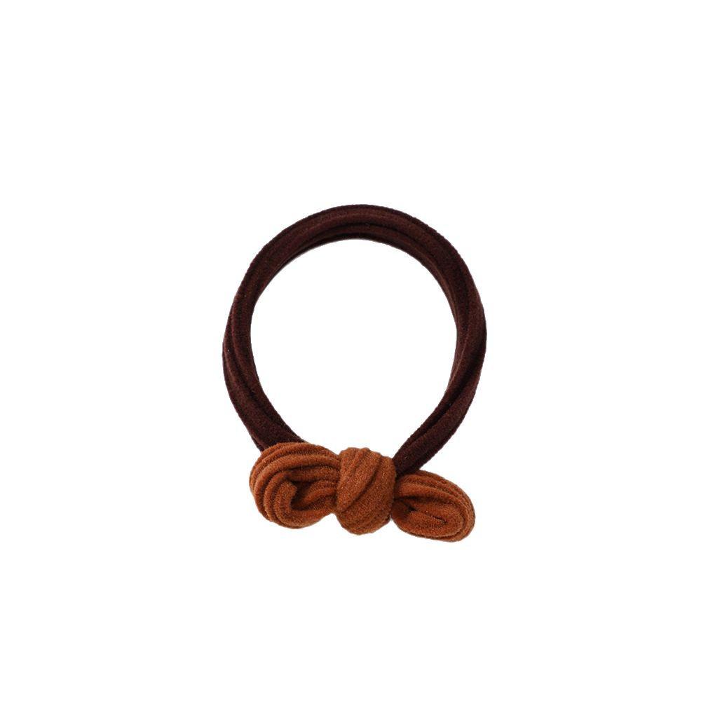 Nago Korean-Style Girls' Bow Hair Tie - Simple, Durable, High-Elastic Double Ponytail Holder