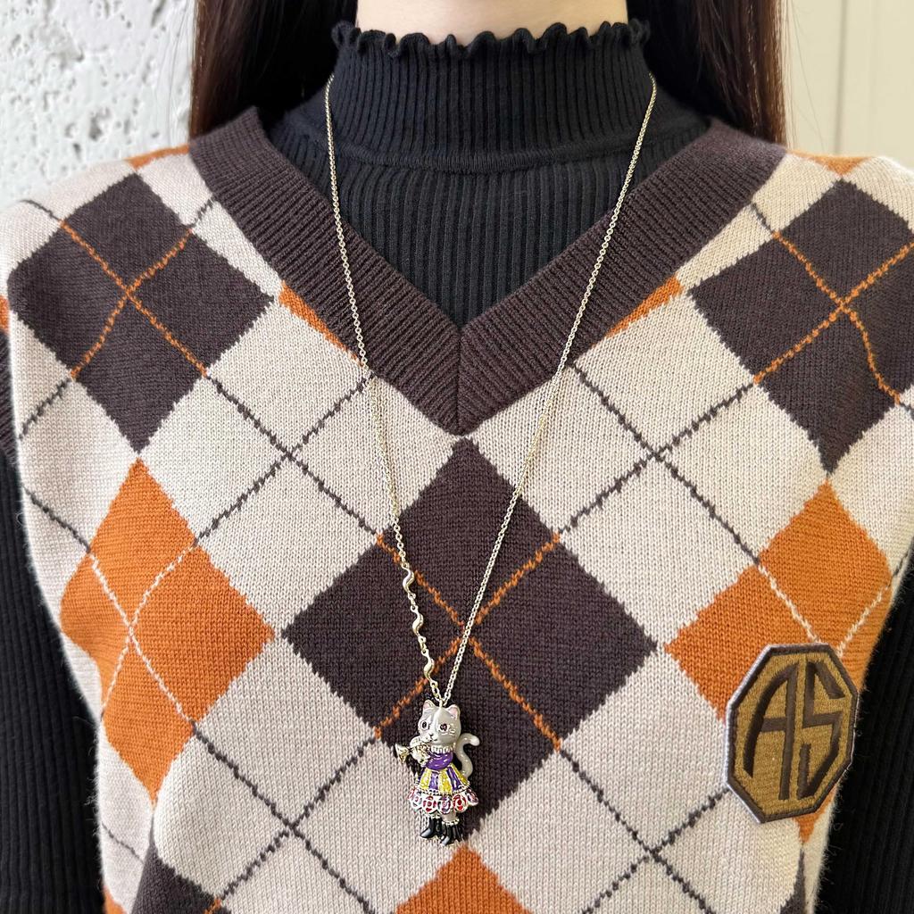 Cat motif necklace SAMN200665XV [Anna Sui]