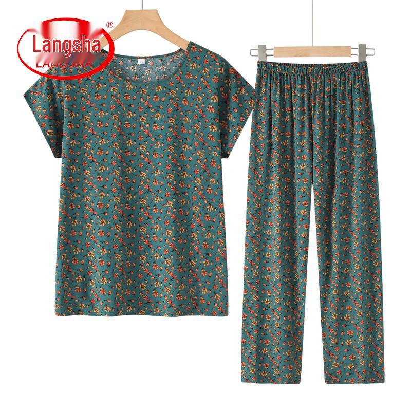 Langsha Women s Summer Rayon Lounge Set 4XL