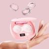 Contact Lens Ultrasonic Cleaning Machine Small Size Travel Rechargeable 3 Gear Cleaning Modes With Mirror Cleaning Box Adults