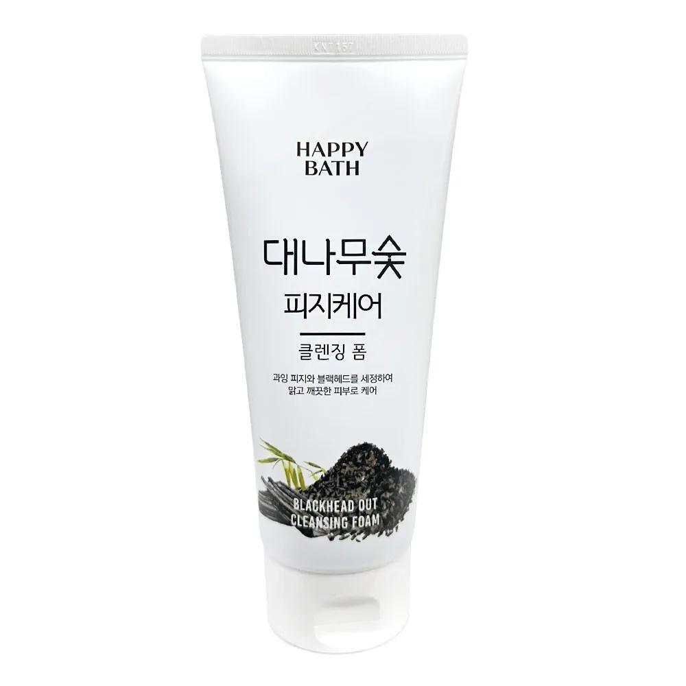 HAPPY BATH Bamboo Charcoal Sebum Cleansing Foam 200ml (4 Pieces)