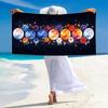 Celestial Moon Print Beach Towel, Large Soft Quick Dry Towel for Beach Camping Swimming