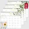 Decorably 18 Months Gold-Foiled Greenery Academic 18 Month 2025 Calendar Wall July 2025 To Dec 2026, 14.5x11.5in Spring-Bound Green Wall Calendar