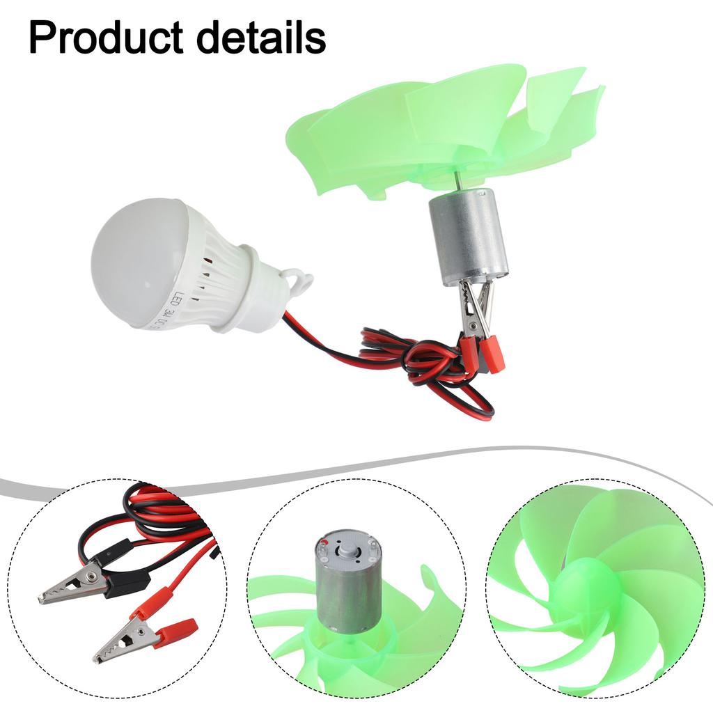 Alternative Energy Generator Wind Power Generator 2mm 31mm Wind Turbine Accessories Compact Design Hands-on Learning Experience