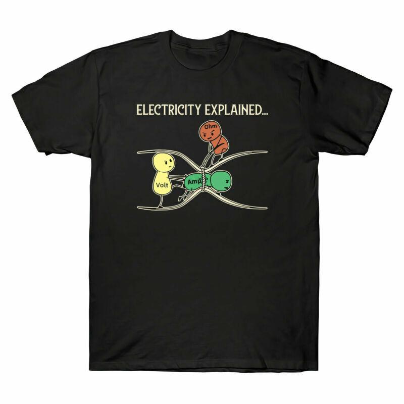 Explained Unisexs Funny Volt Ohm Electricity Nerd Amp Electrician Tshirt Cotton S