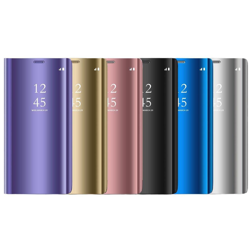 Samsung Note20 Plus S21 Galvanisiertes Spiegel-Flip-Lederetui mit Ständer für A71 & Schutzhülle für A51