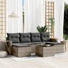 Vidaxl 7-Cz. Ensemble de Relaxation pour Jardin, Avec Coussins, Gris