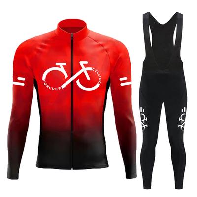 Long Sleeve Gradient MTB Bike Cycling Clothing Breathable Ropa Ciclismo Men's Road Bicycle Sportswear 2026 Autumn Breathable Cycling Suit