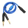 XLR to Dual 6.35mm Cable Professional XLR Male to Dual 1/4 Inch Y Splitter Adapter for Mixers Amplif