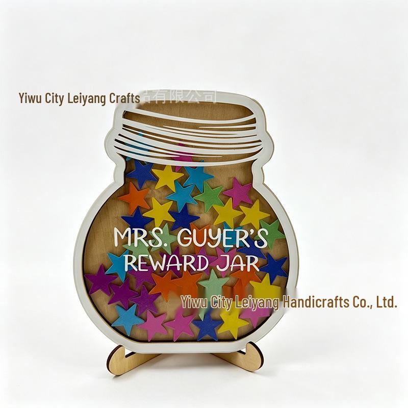 Wooden Crafts Reward and Wish Jar for Kids