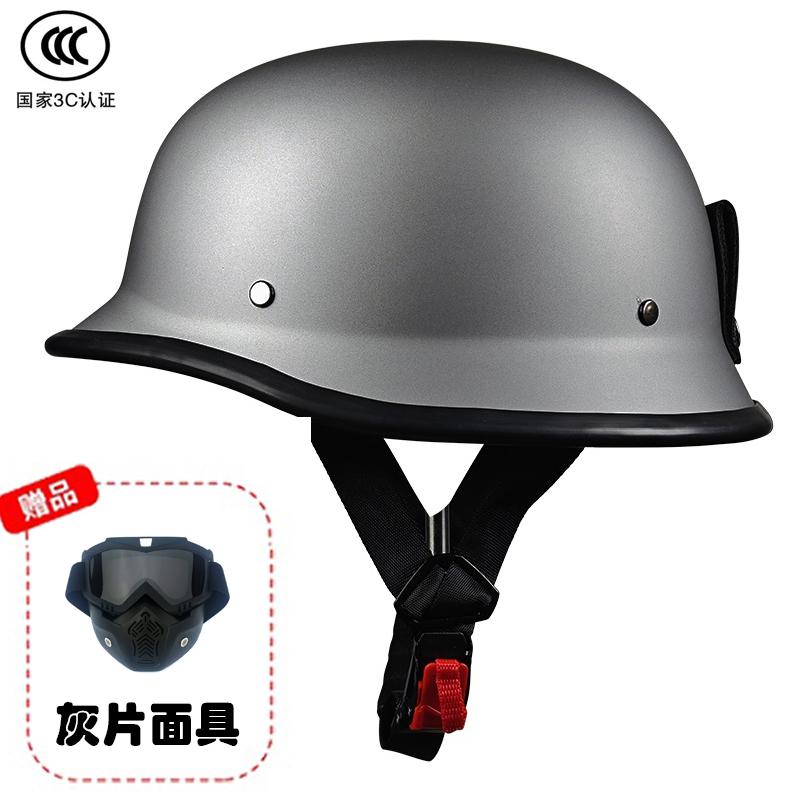 German Crafted Vintage Steel Cruiser Helmets | Half Face Unisex Motorcycle Helmets | DOT Certified for Reliable Protection
