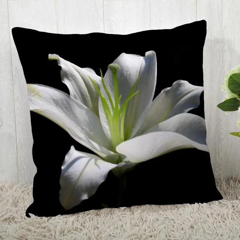 Home Decor Floral Printed Throw Pillow Cover Living Room Sofa Cushion Cover Bedroom Room Decorative Pillow Cover 45x45cm