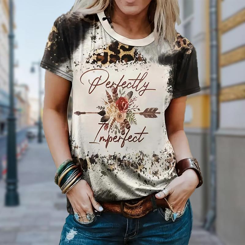 

Women Summer T Shirt Retro Fashion Short Sleeve Tees Casual Gradient Printed Tops XS чорний