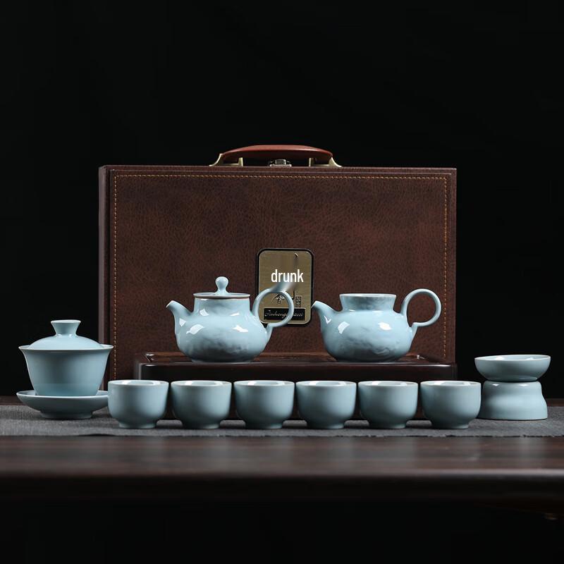 

Ge Kiln Embossed Deer 11-Piece Ceramic Kung Fu Tea Set