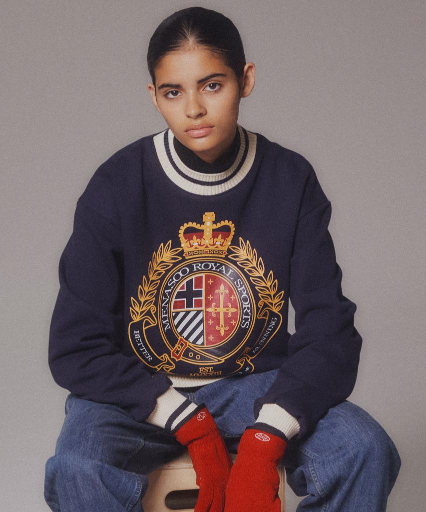 Minasu Menasoo Heritage Heavy Sweatshirt_Navy_Brushed Fabric