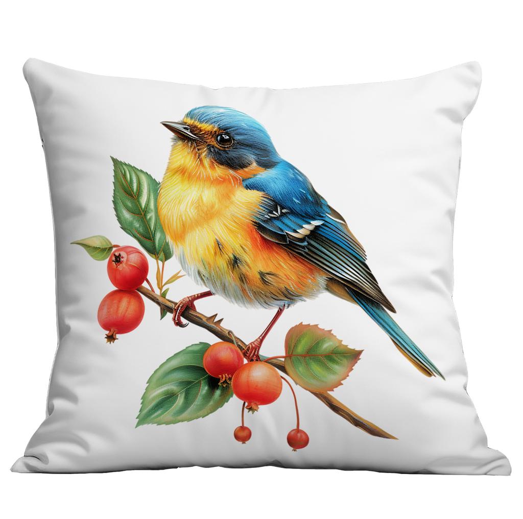 New Spring Flower and Bird Print Pillowcase Home Living Room Sofa Cushion Pillowcase