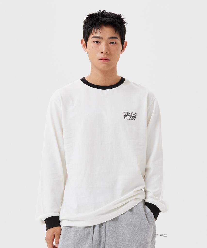 WACKY WILLY Raglan Long Sleeve Cream