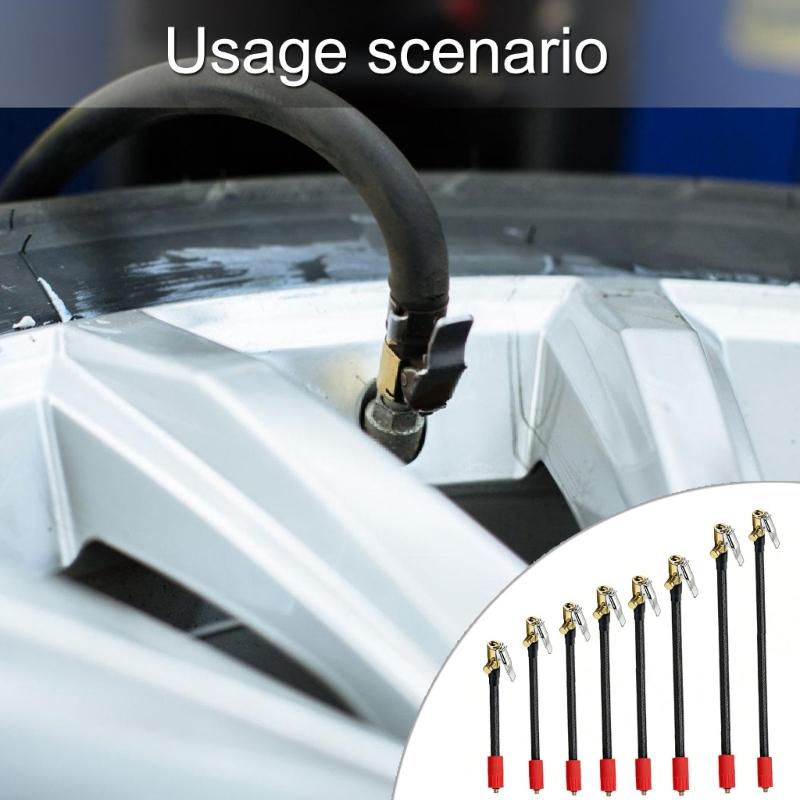 Car Tire Inflator Hose Inflatable Air Pumps Extension Tube Adapter Twist Tyre Connection Locking Air Chuck