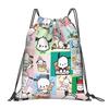 Custom P-Pochaccoes Drawstring Bag for Training Yoga Backpacks Women Men Dog Cartoon Sports Gym Sackpack