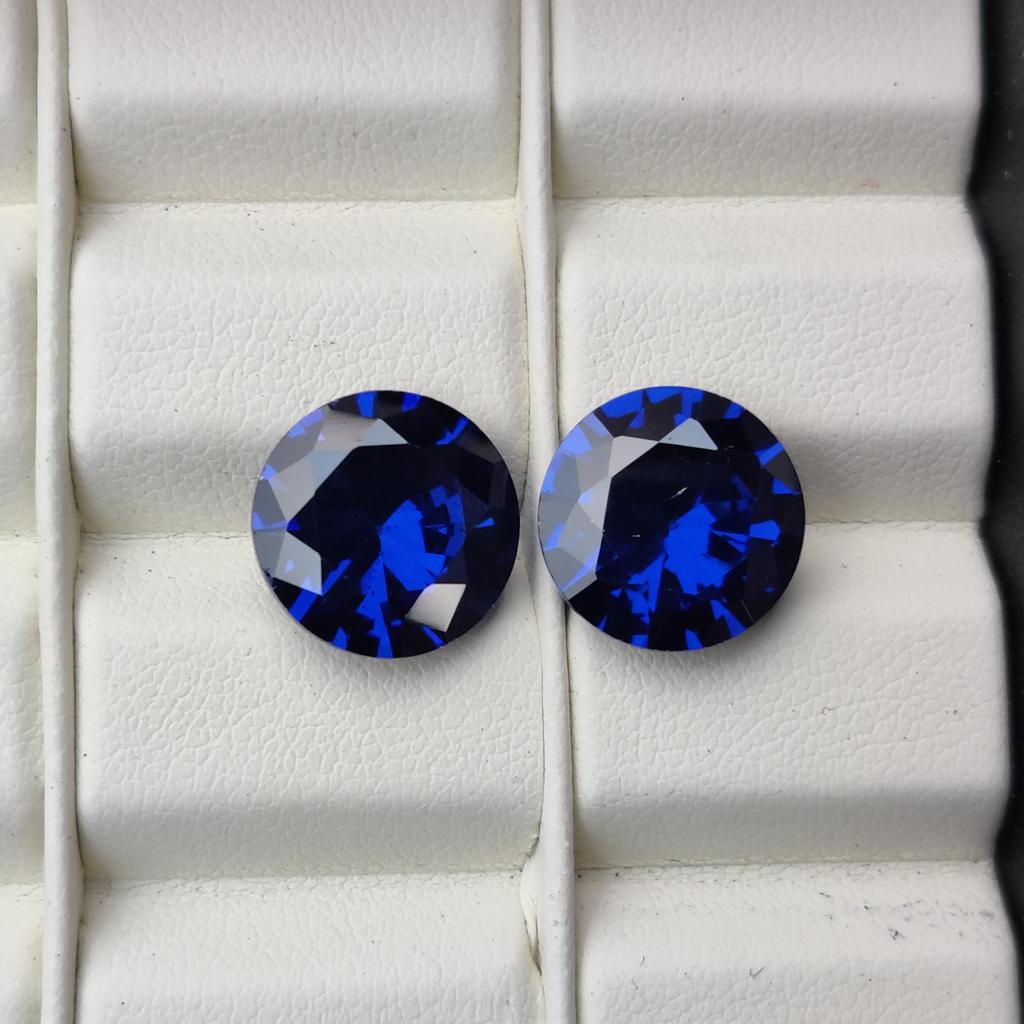 Healing Blue Color Zircon Lot, Amazing Blue Color Natural Round Cut 10 To 12 Mm Size Zircon, Loose Zirconia Lot For Jewelry Making.