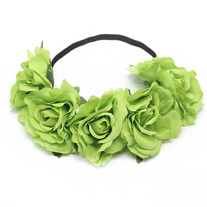 Europäisches & Amerikanisches Braut Urlaubs Rosen Girlande Stirnband für Weihnachten, Karneval, Maskenball