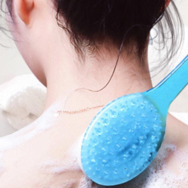 1PC Long Handle Bath Brush Soft Hair Bath Brush Back Ball Brush Bathroom Body Brushes Mud Back Scrubber Shower Massage Brushes