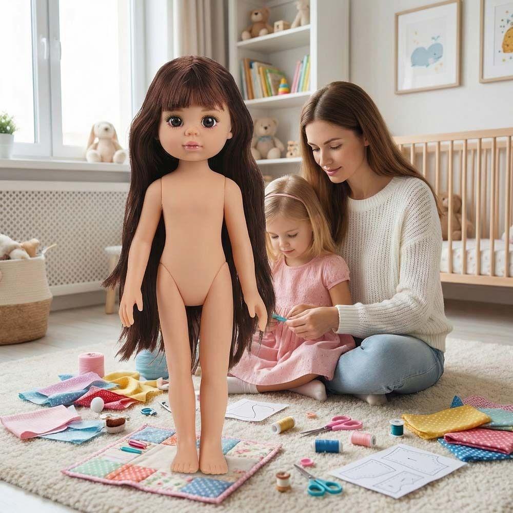 30cm Height BJD Girl Doll Brown Eyes Humanoid Doll Nude Reborn Doll Toy Children Toys