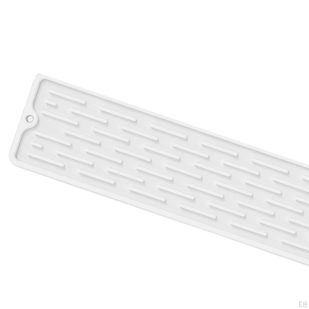 Scurgător de vase și ustensile, Covoraș de uscare rapidă pentru chiuvetă, Silicon rezistent la căldură impermeabil scurgere