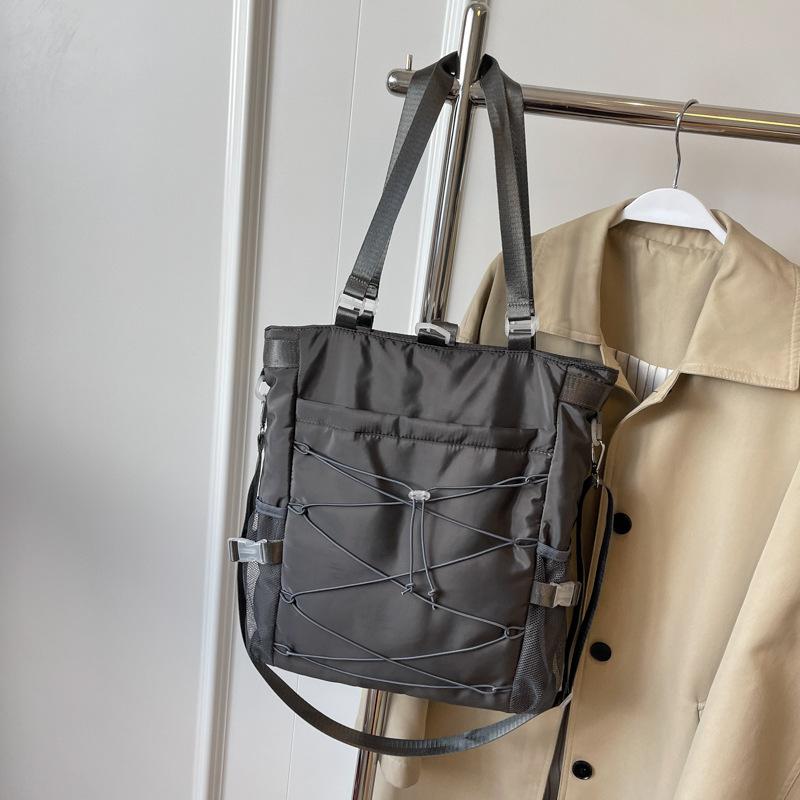 

Student casual shoulder sail bag cloth bag women s summer new backpack versatile portable large-capacity bag темно-серого
