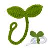 Segnalibro a Foglia Germoglio Lavorato all'Uncinetto Decorazione Foglia Verde Artigianato Fai da Te Carini Accessori Fatti a Mano all'Uncinetto Regalo per le Feste Capodanno