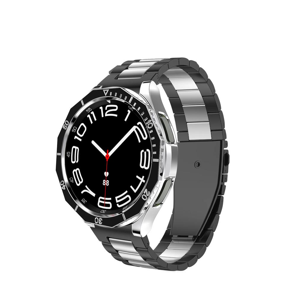 Κιτ Τροποποίησης 4-σε-1 για Samsung Galaxy Watch 6 Classic 43mm 47mm Μεταλλικό Λουράκι από Ανοξείδωτο Ατσάλι Θήκη TPU Στεφάνι Προστατευτική Μεμβράνη