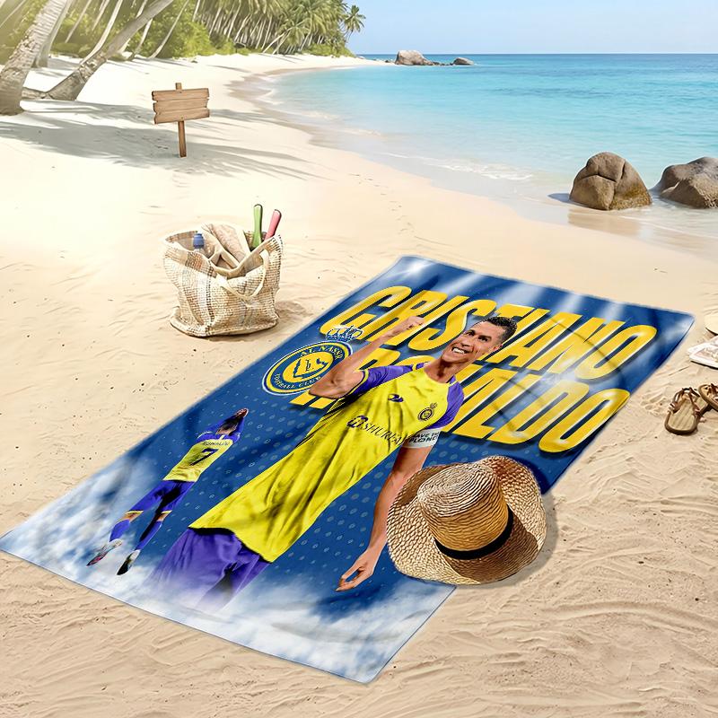 Cristiano Ronaldo Printed Beach Towel Quick Dry Soft TowelPortable Large Rectangular Beach Blanket for Travel Swimming Pool
