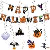 Halloween Garland Pumpkins Bats Happy Halloween Party Decoration