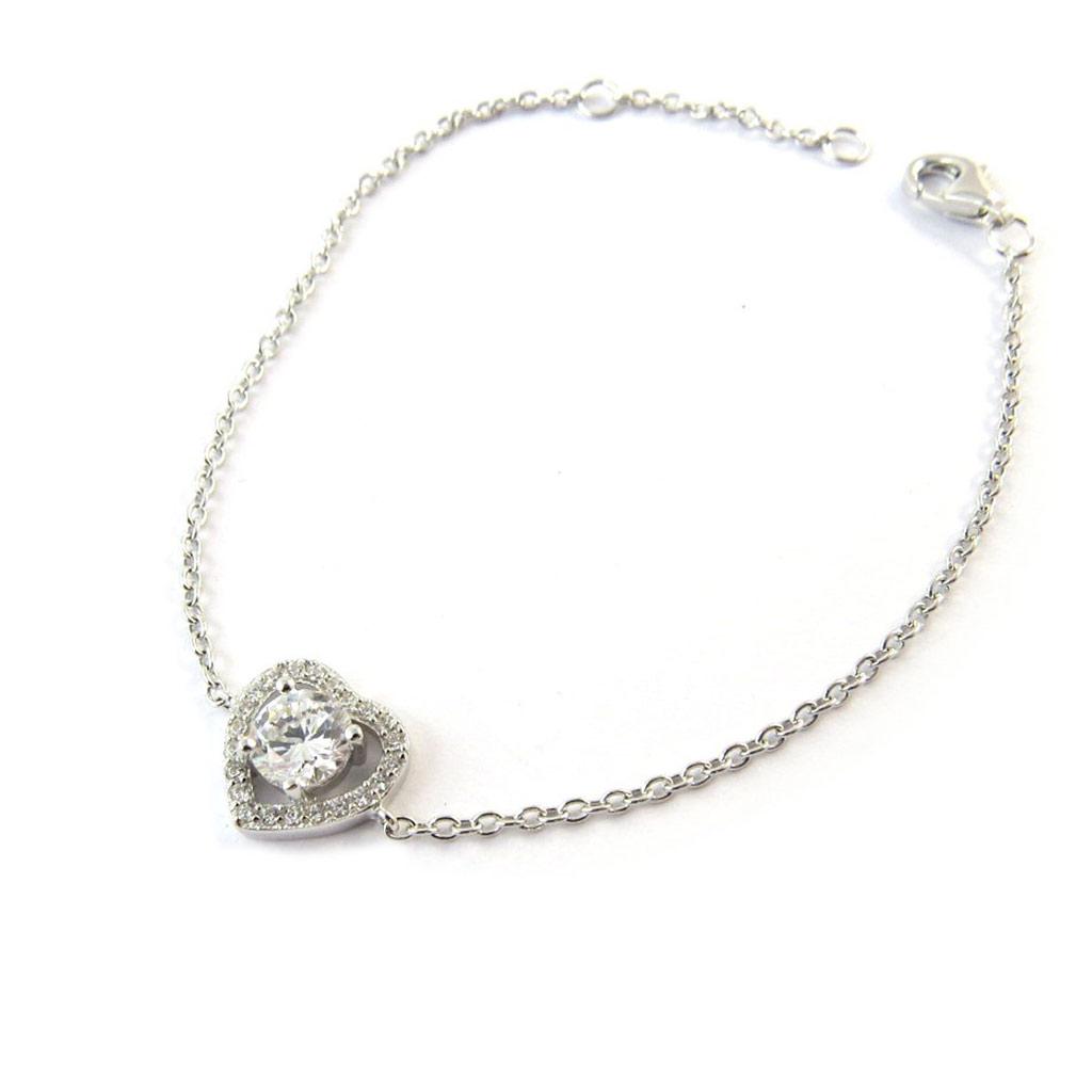 Les Trésors De Lily [N6828] - Bracelet argent 'Love' blanc argenté - 12x12 mm
