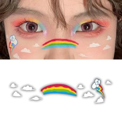 Miumi - Adesivo per Trucco Viso Arcobaleno / Stella / Cuore