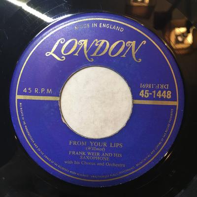 7inch Record FRANK WEIR - From Your Lips / The Happy Wanderer 451448 London Records 1954 US Jazz Used
