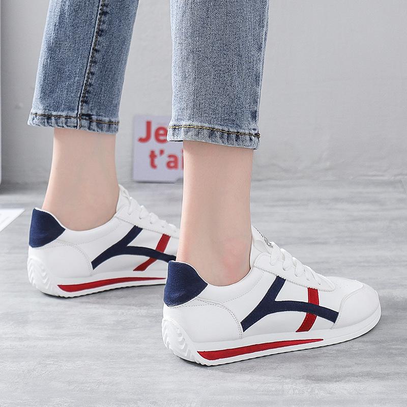 Women's Shoes  Spring New Small White Shoes Women's Real Microfiber Casual Forrest Gump Shoes Student Skate Shoes