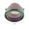 Car Exhaust Tip Stainless Steel Rustproof Universal Exhaust Tail Throat for 5.3cm to 3.8cm Pipe