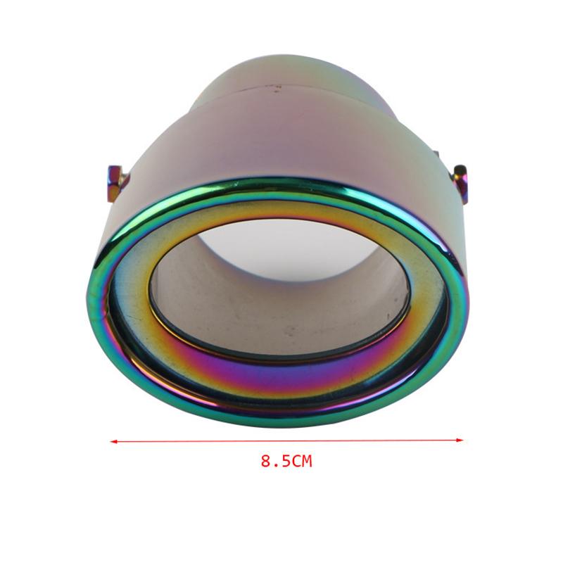 Car Exhaust Tip Stainless Steel Rustproof Universal Exhaust Tail Throat for 5.3cm to 3.8cm Pipe
