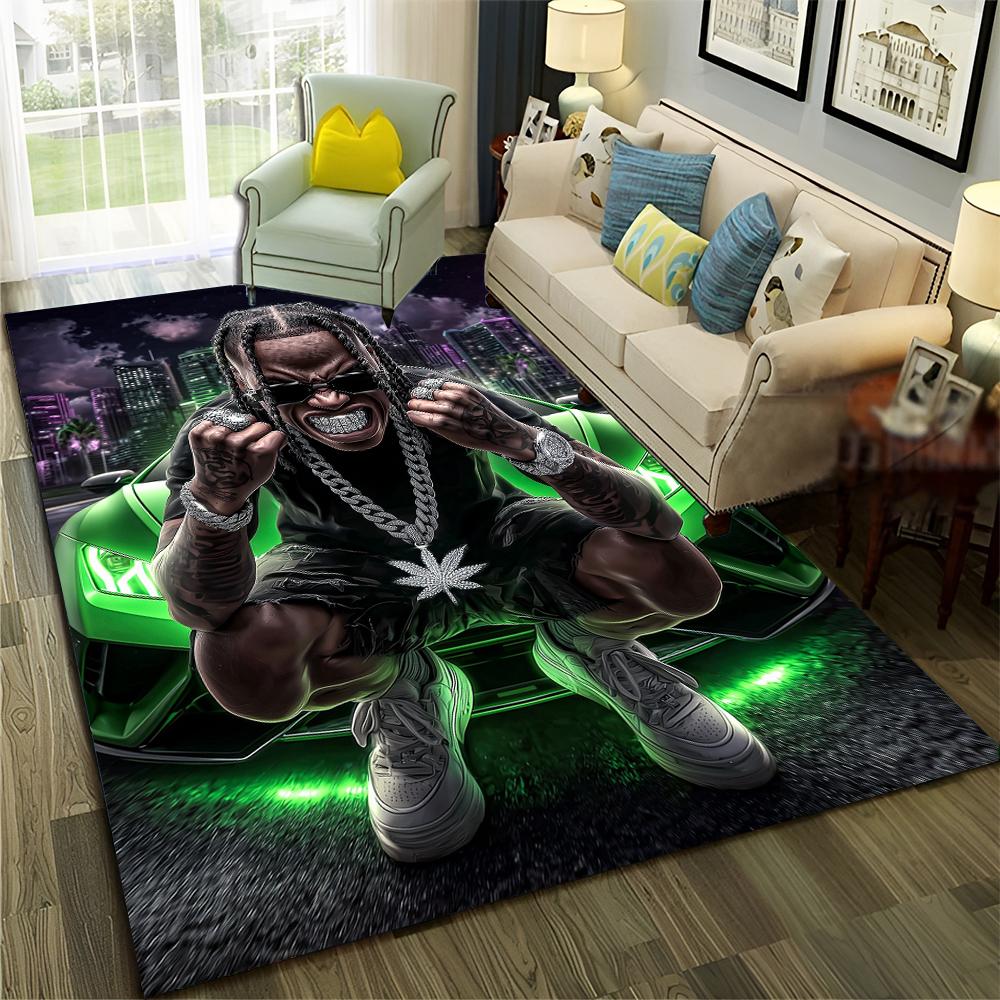 27 Style Rappers Art Cartoon Tupac Snoop Dogg Hip Hop Rug for Bedroom Living Room Sofa Home Doormat Decor, Non-slip Floor Mat