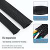 Sanyin Black PET Nylon Braided Cable Management Sleeve