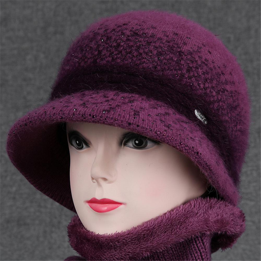 Middle-Aged And Elderly Hat Grandma Foreign Style Casual Old Lady Basin Hat Versatile Wool Hat