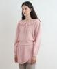 SINOON Ruffle Cable Knit Pullover (Pink)